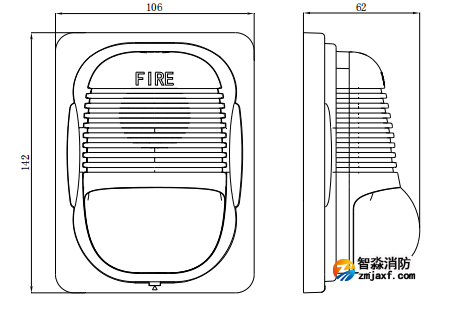 海灣GST-HX-M8503火災聲光警報器 海灣GST-HX-M8503火災聲光警報器